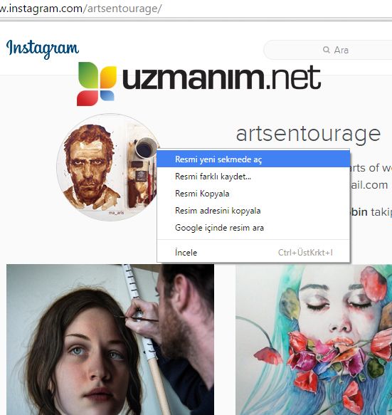 Instagram profil fotoğrafını büyütmek