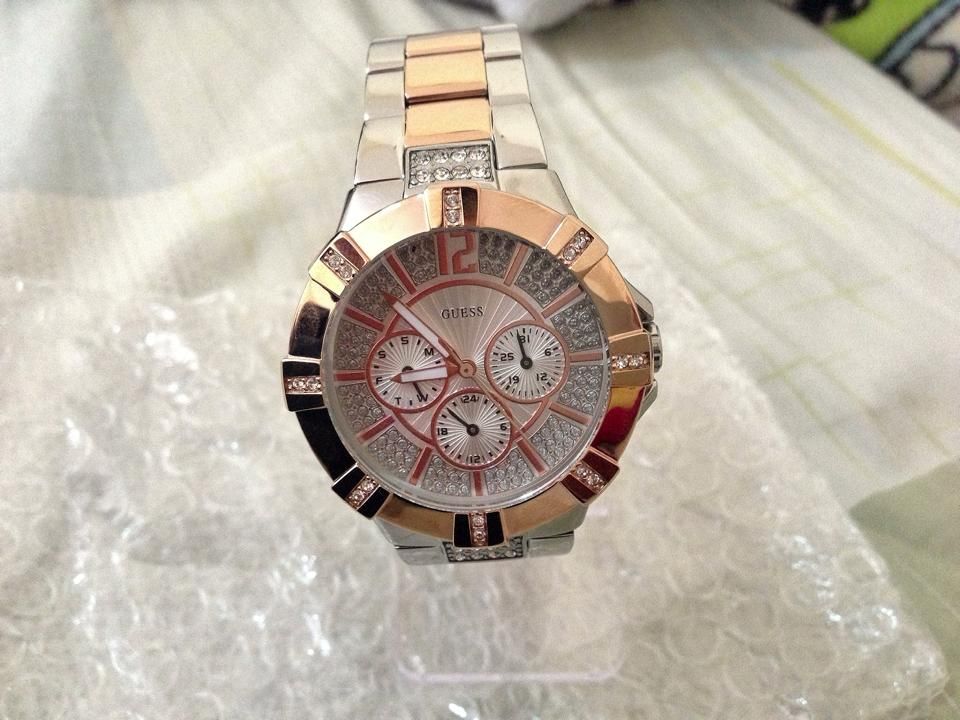 Đồng hồ xịn , xách tay USA Guess U0024L1 silver/ rose gold mẫu mới nhất